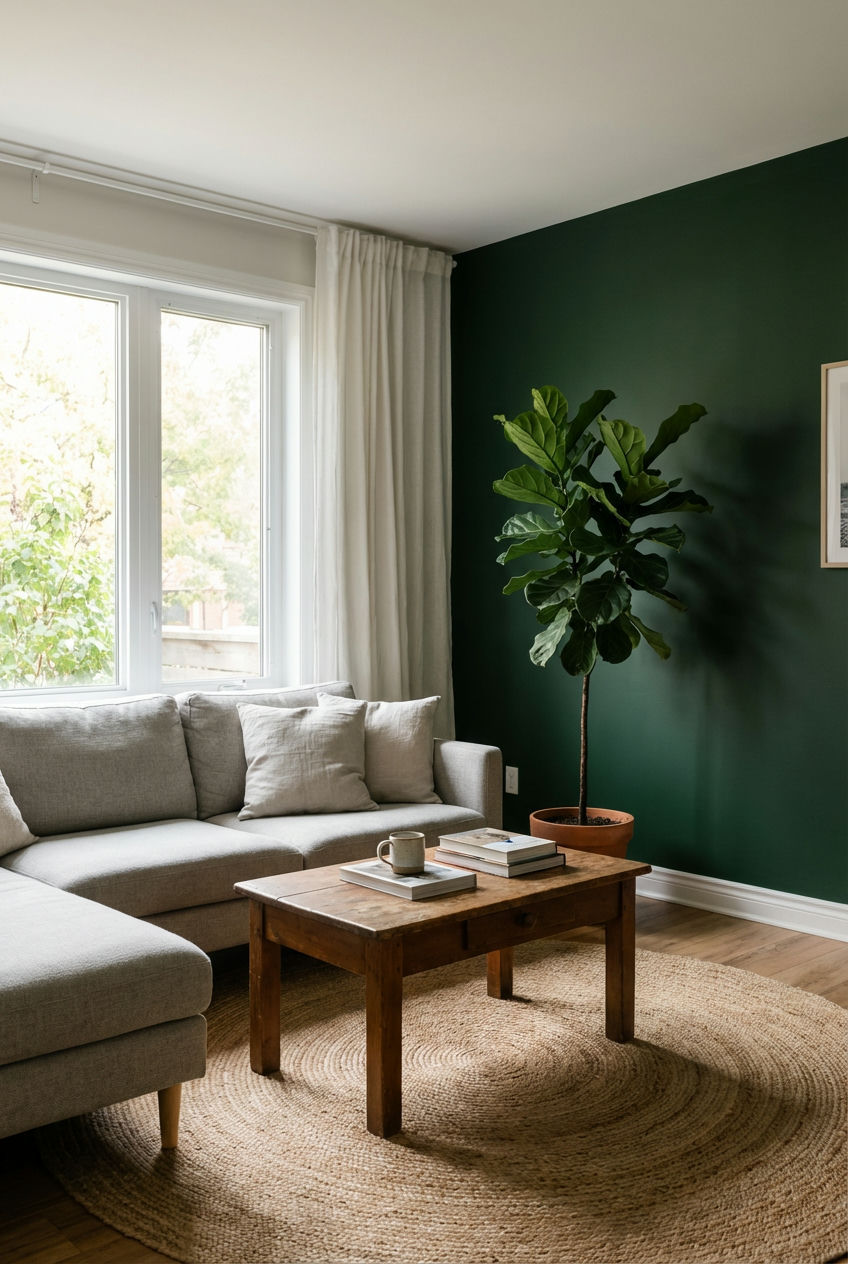 Forest Green Accent Wall 1
