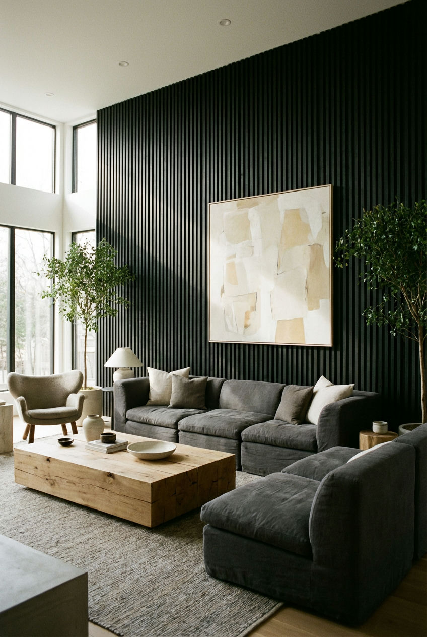 Textured Elegance with Slat Panels 1