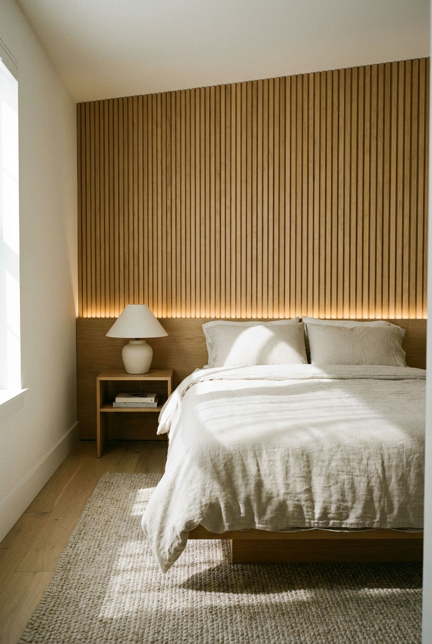 Vertical Wall Paneling with Integrated Lighting 1