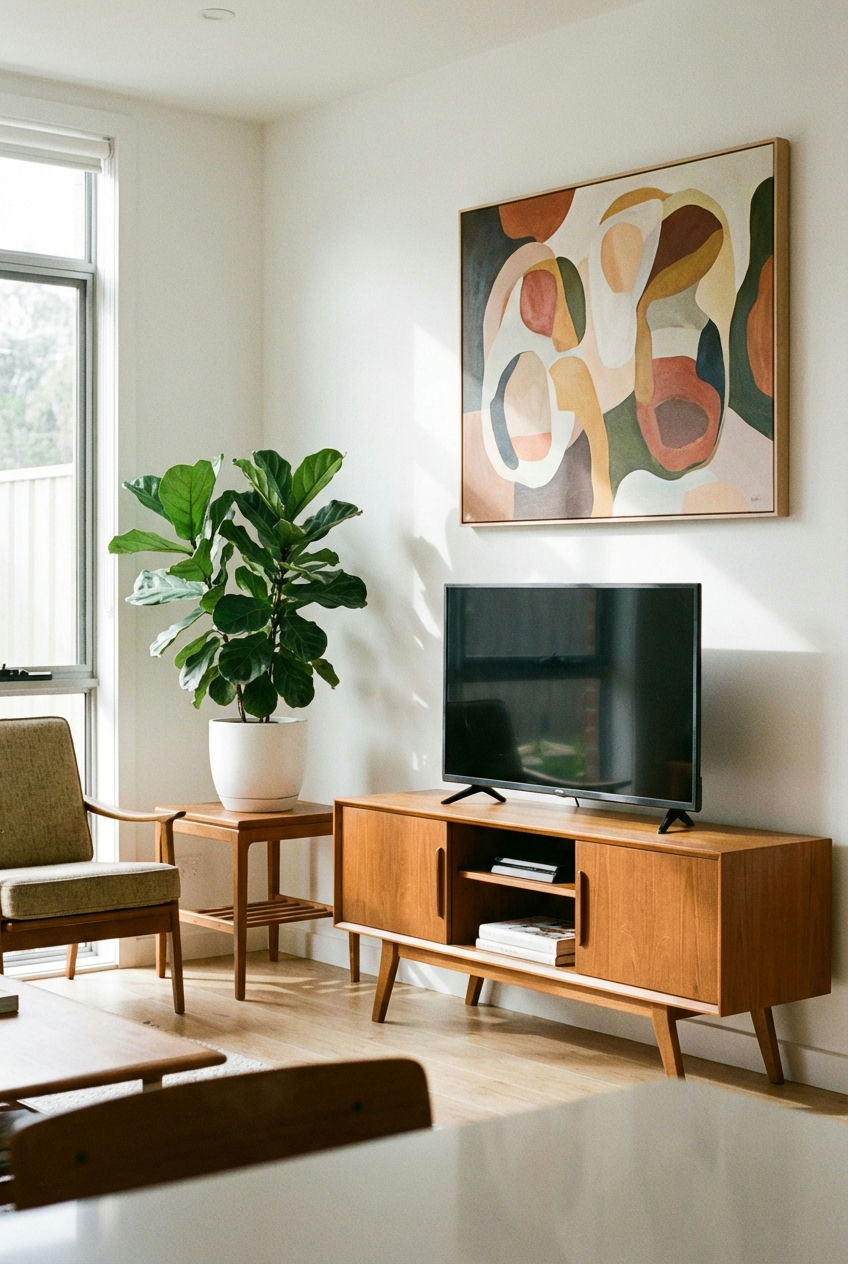 Mid-Century Modern Console & Stand 2
