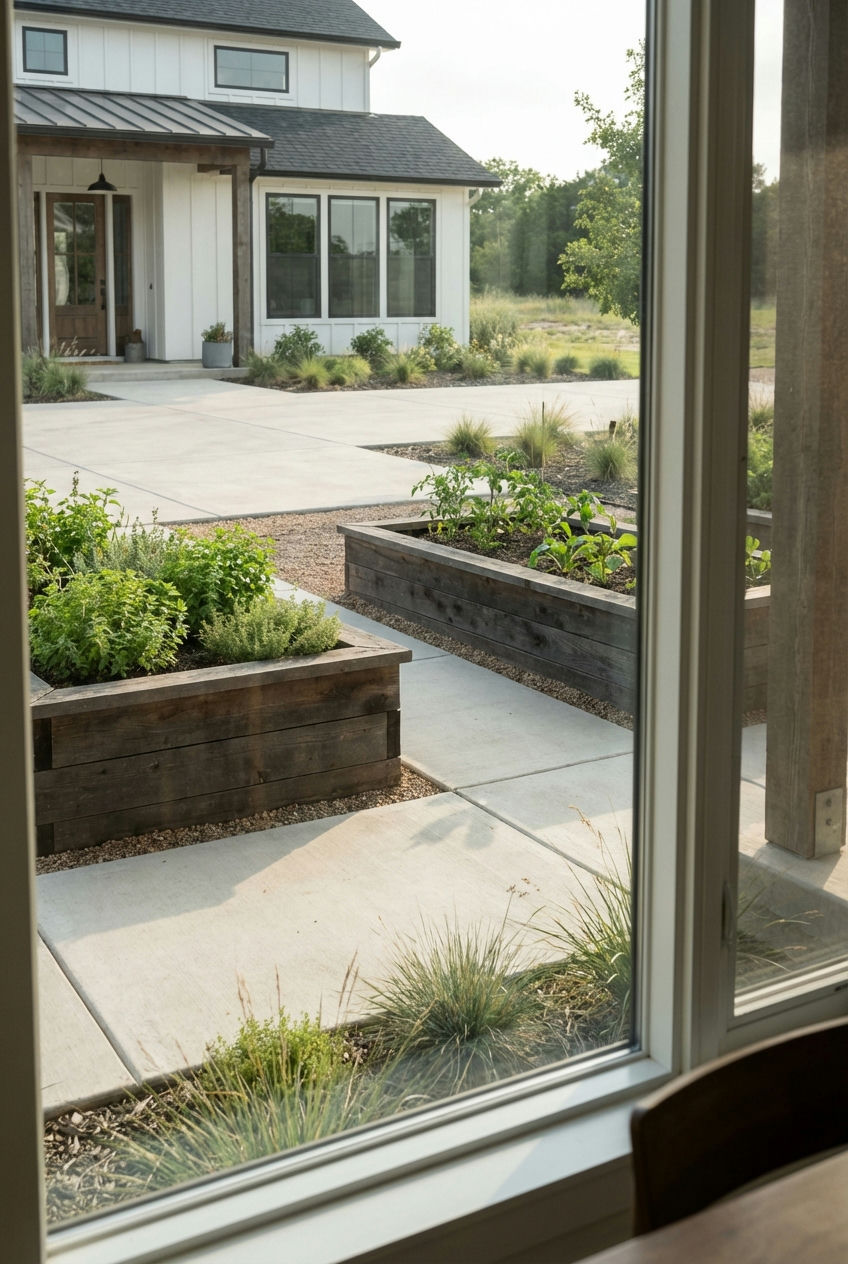 Modern Farmhouse Front Gardens 2