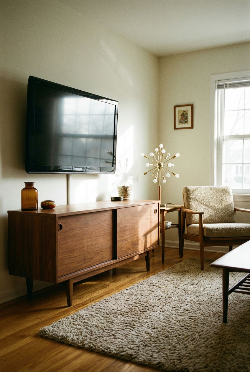 Mid-Century Modern Console & Stand 1