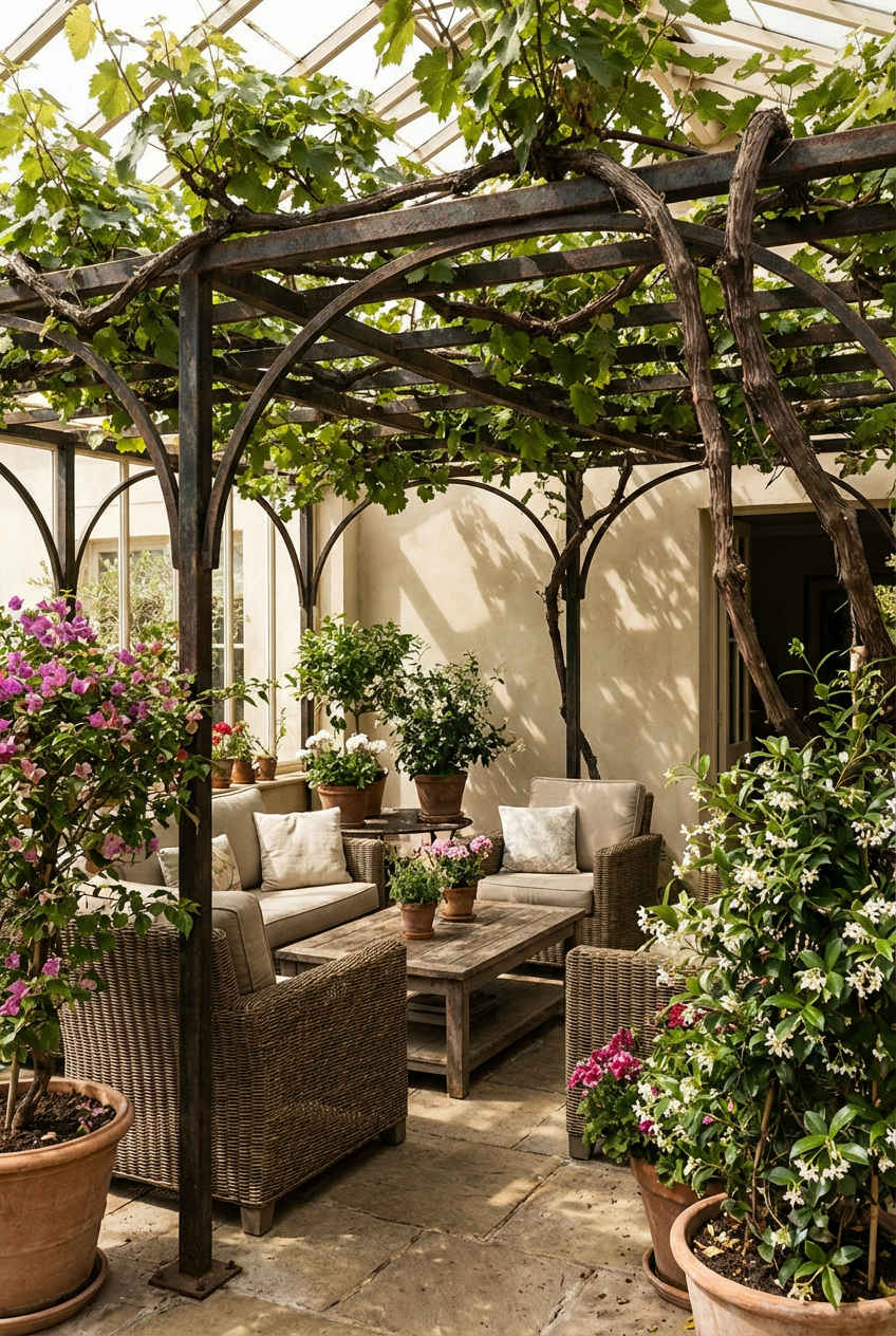 Pergola with Climbing Vines 2