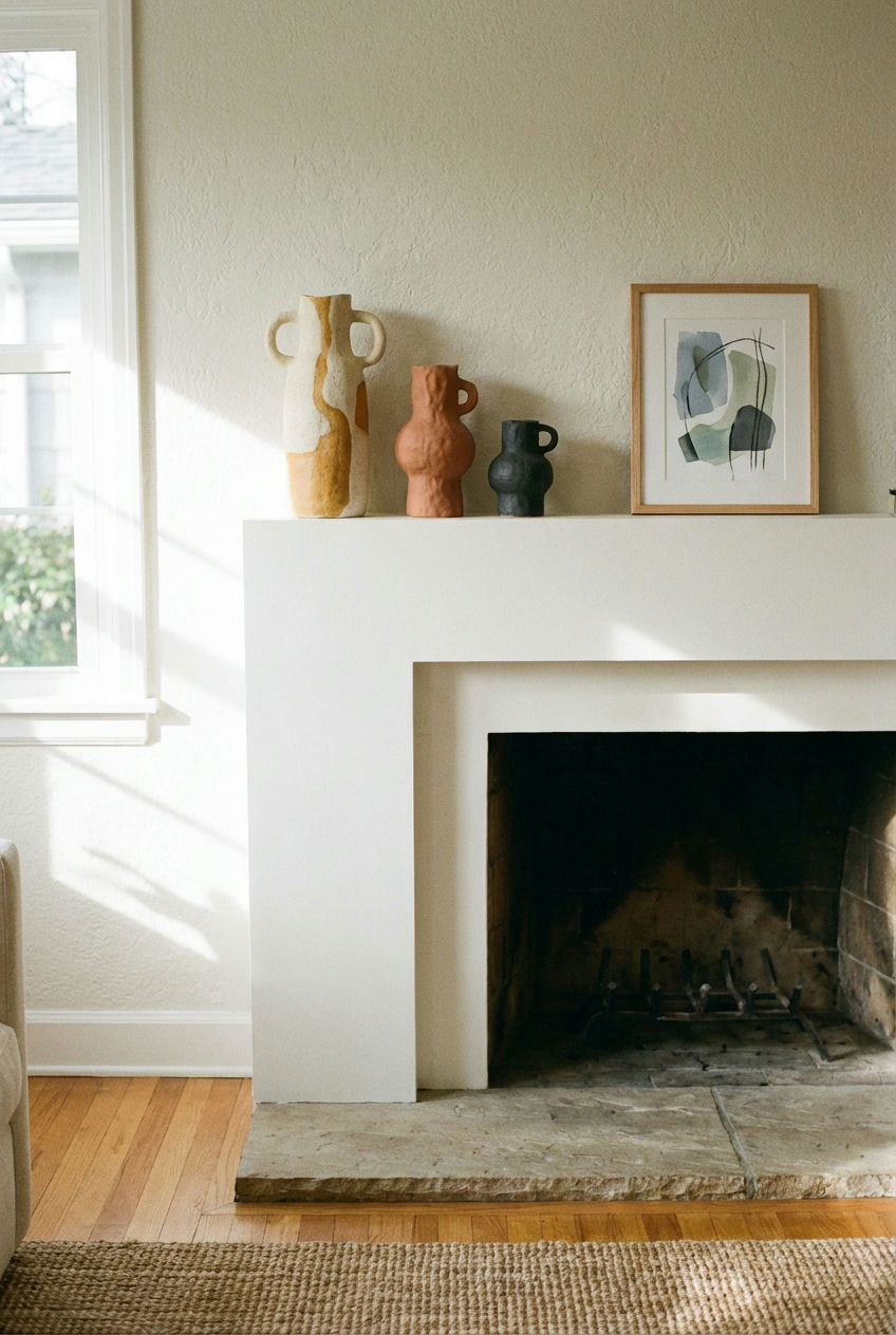 Art-Inspired Mantle Decor 1