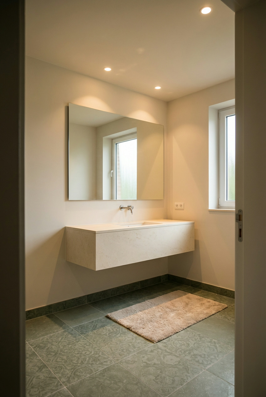 Patterned Green Floor Tiles 2