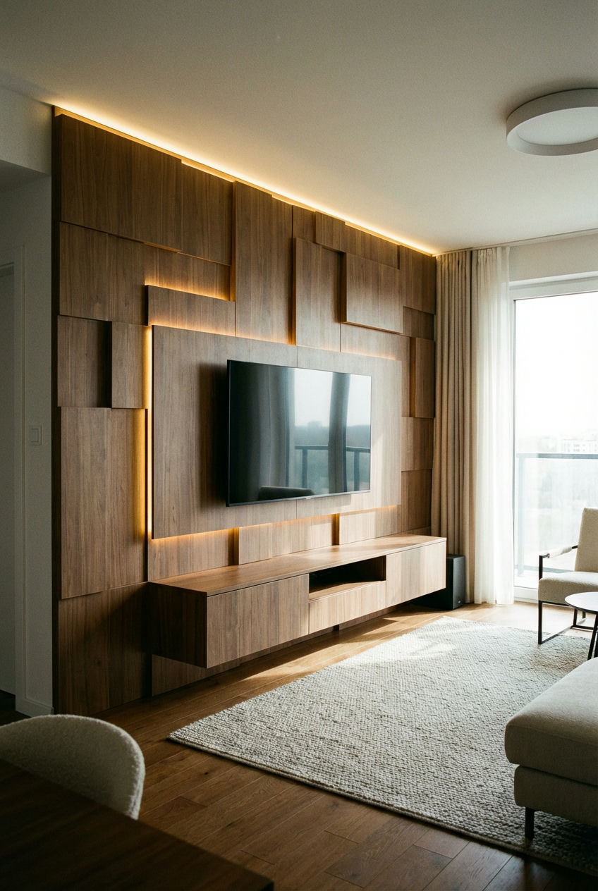 Geometric Paneling with Integrated Lighting 2