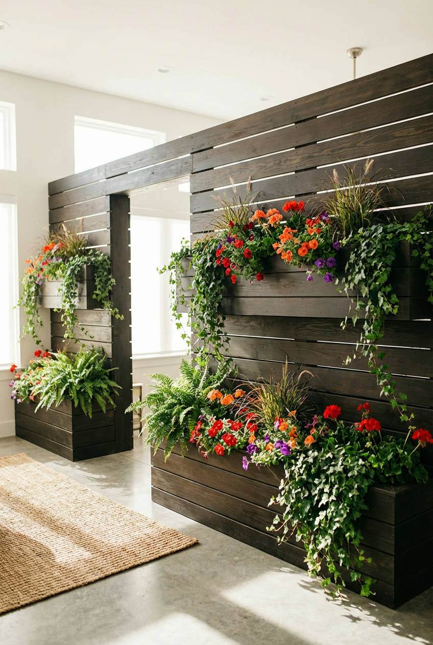 Privacy Fence with Planters 1