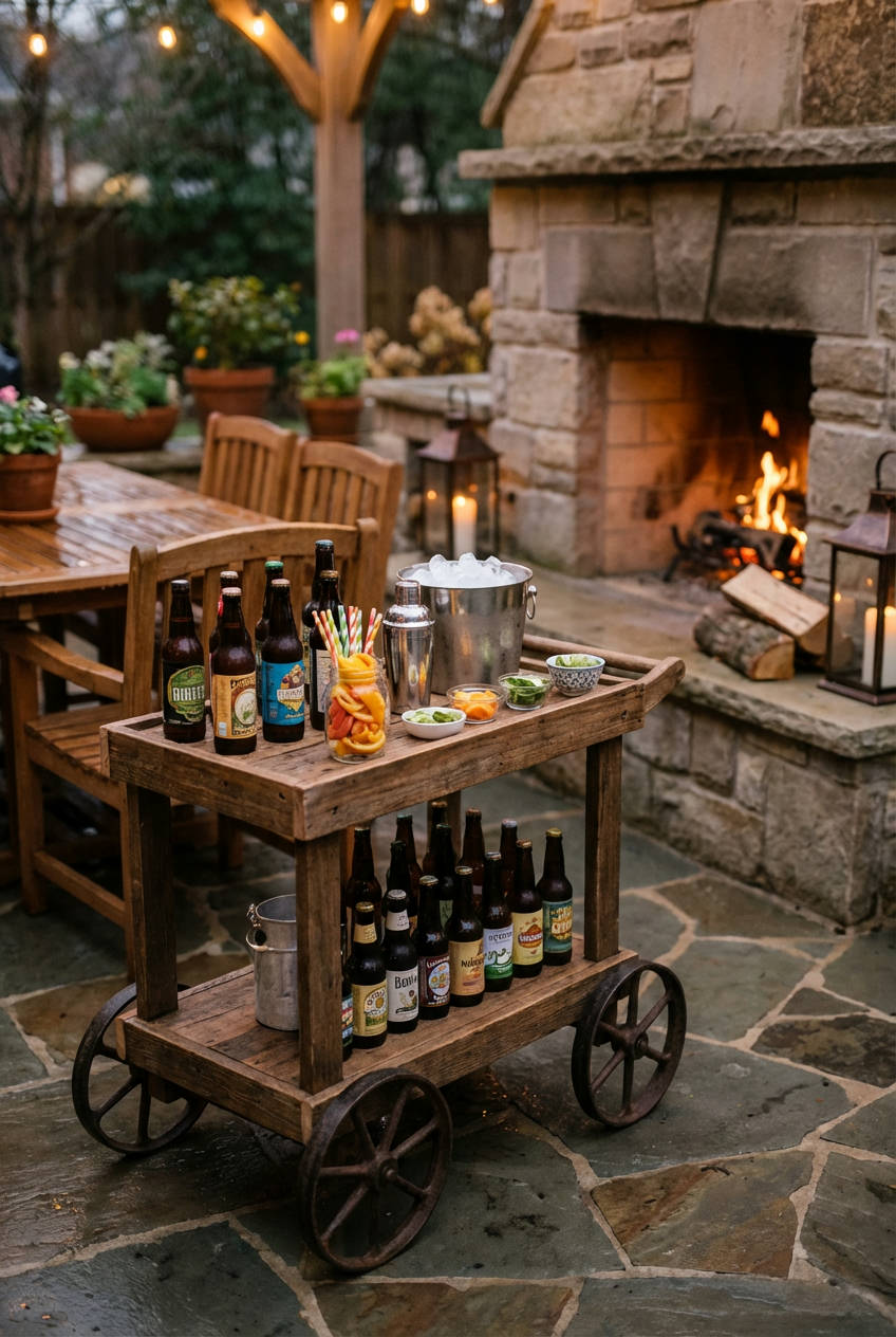 Outdoor Bar Cart Station 2