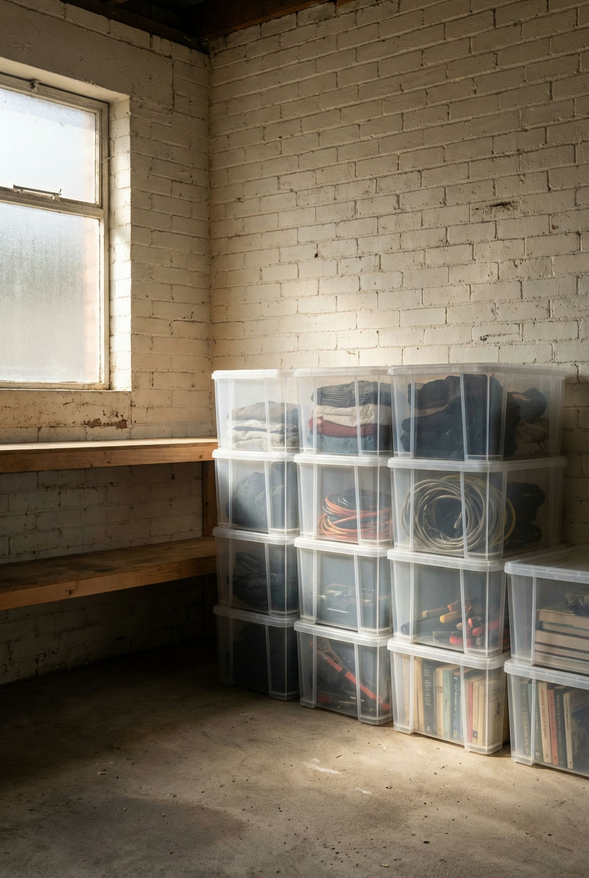 Clear Storage Bins 1