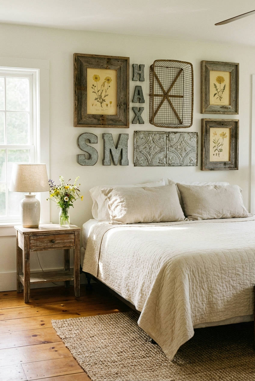 Gallery Wall with Rustic Frames 2