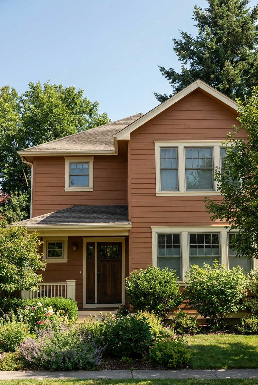 Rich Terracotta with Cream and Dark Wood 2