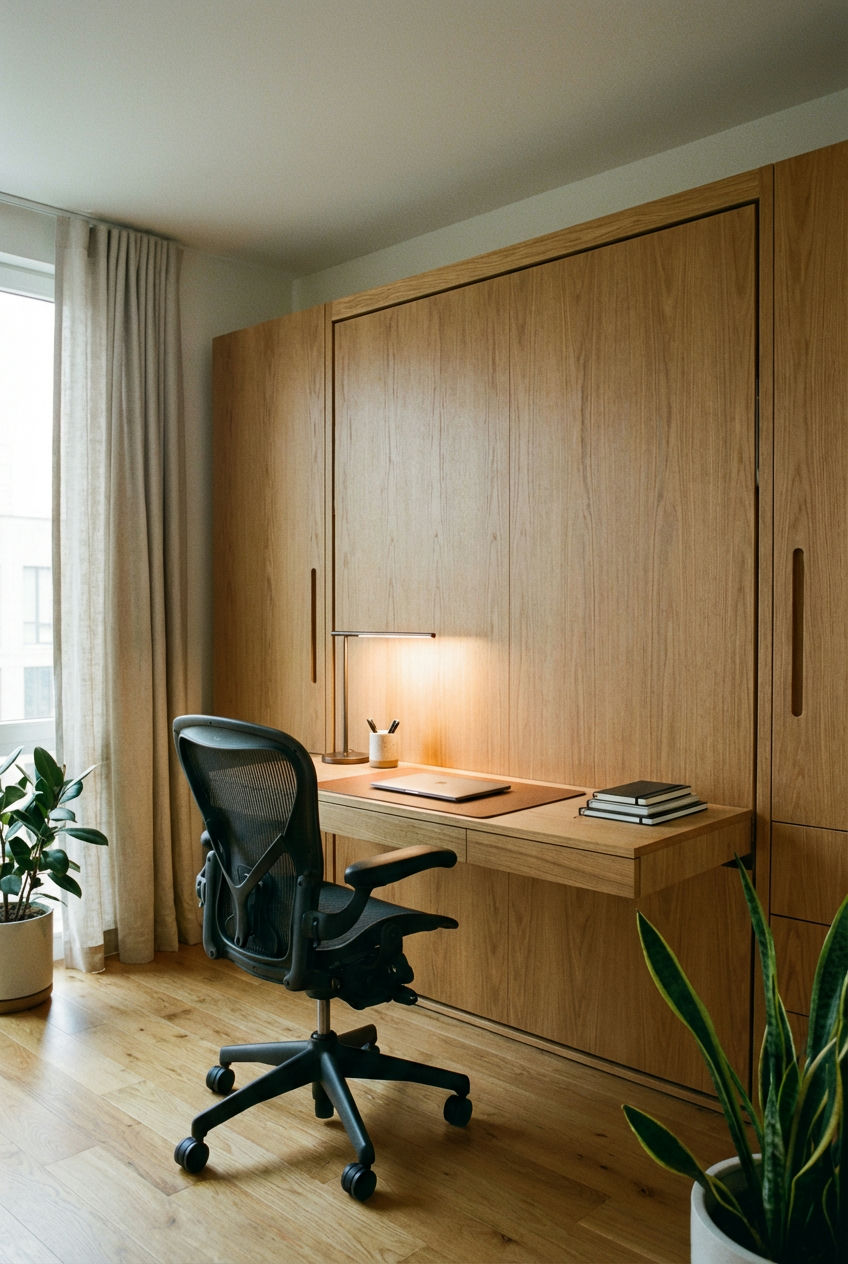 The Elevated Murphy Bed Office Combo 2