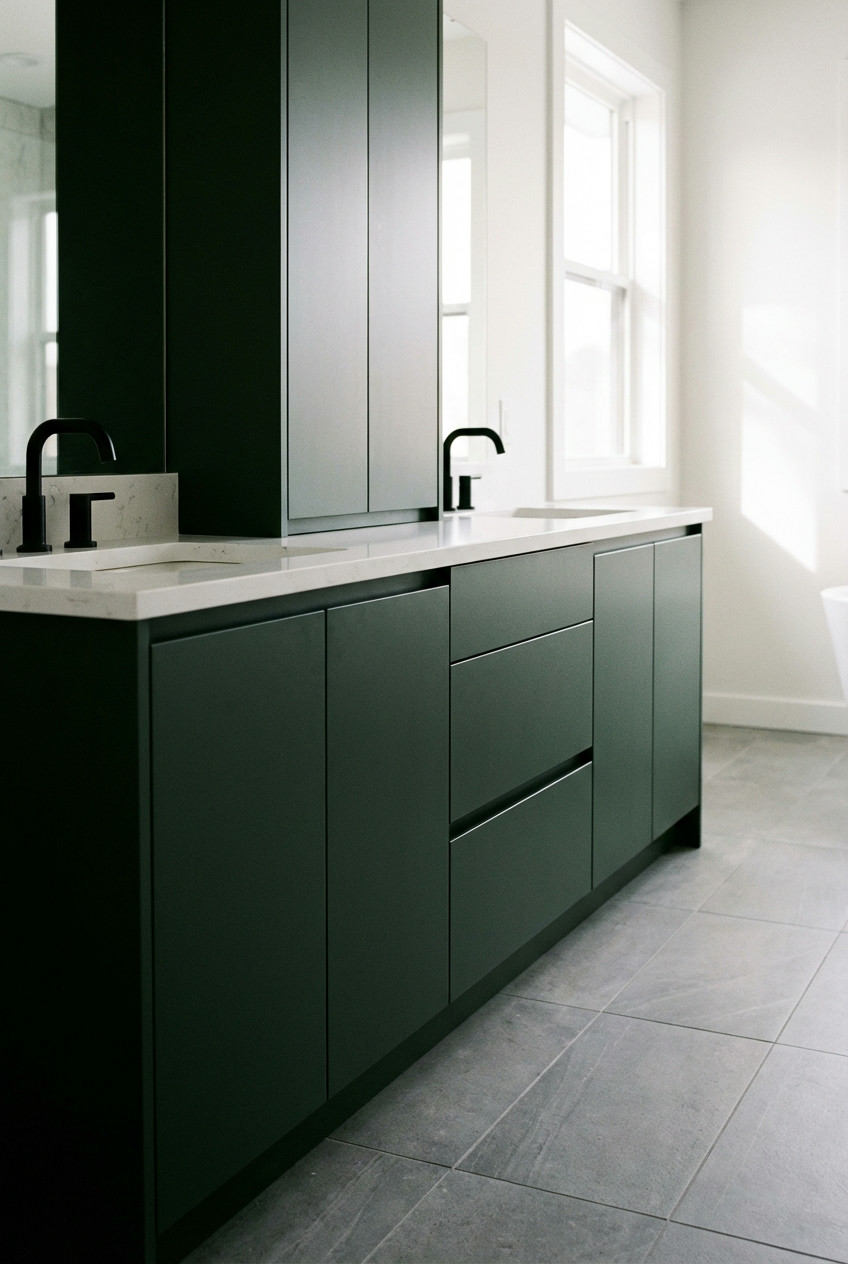Minimalist Green Cabinets 2