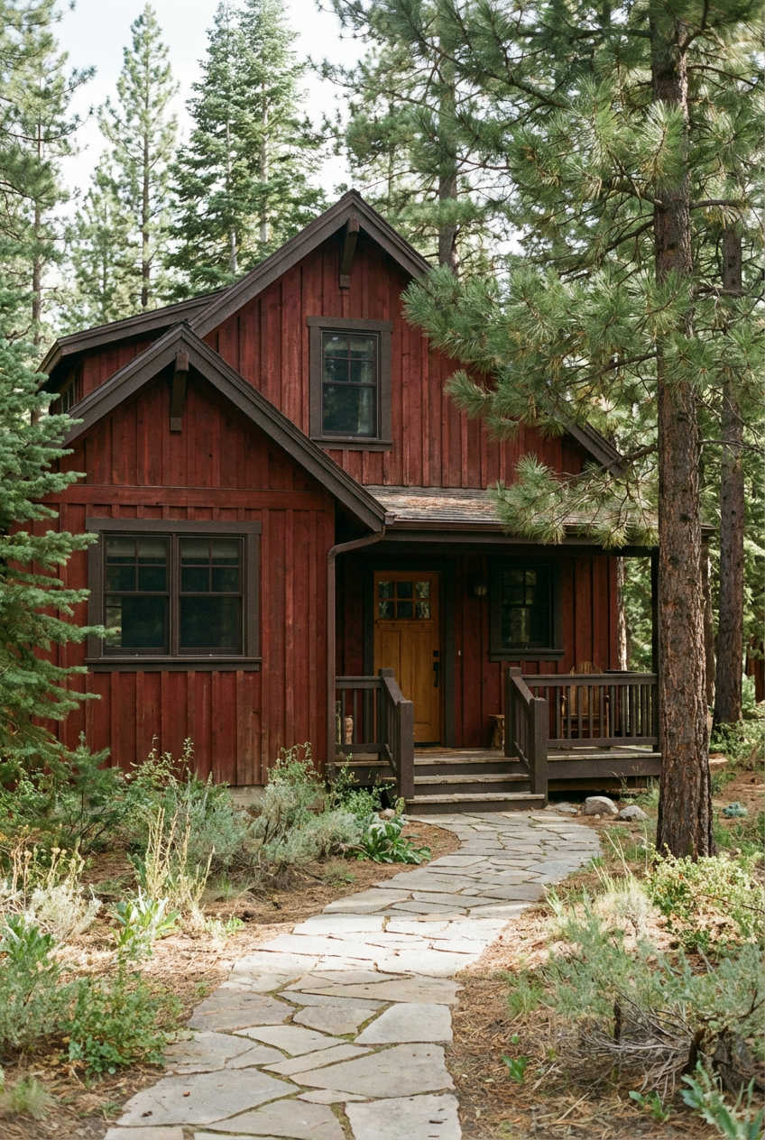 Rustic Red with Flagstone and Dark Trim 1
