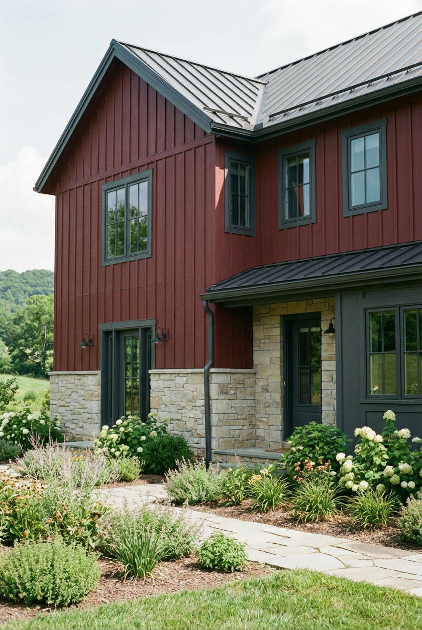 Rustic Red with Flagstone and Dark Trim 2