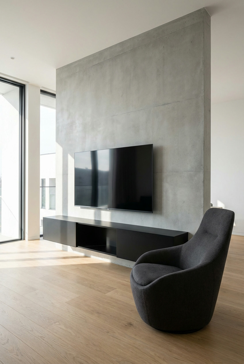 Minimalist Concrete Slab Mount 1