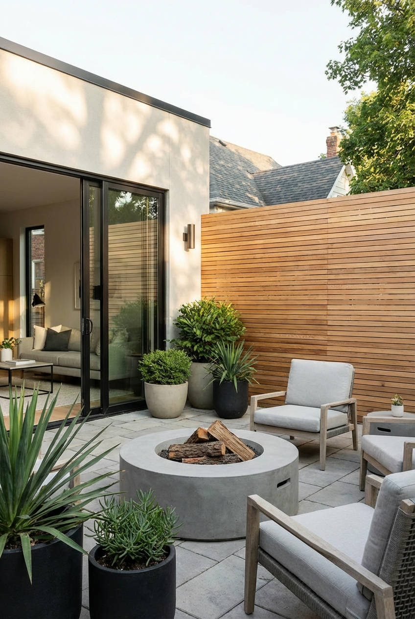 Modern Slatted Wood 1