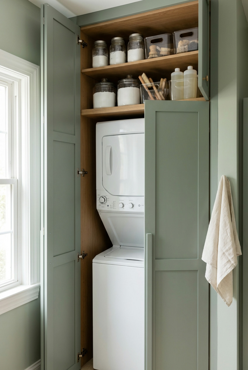 Vertical Stacked Utility Closet 1