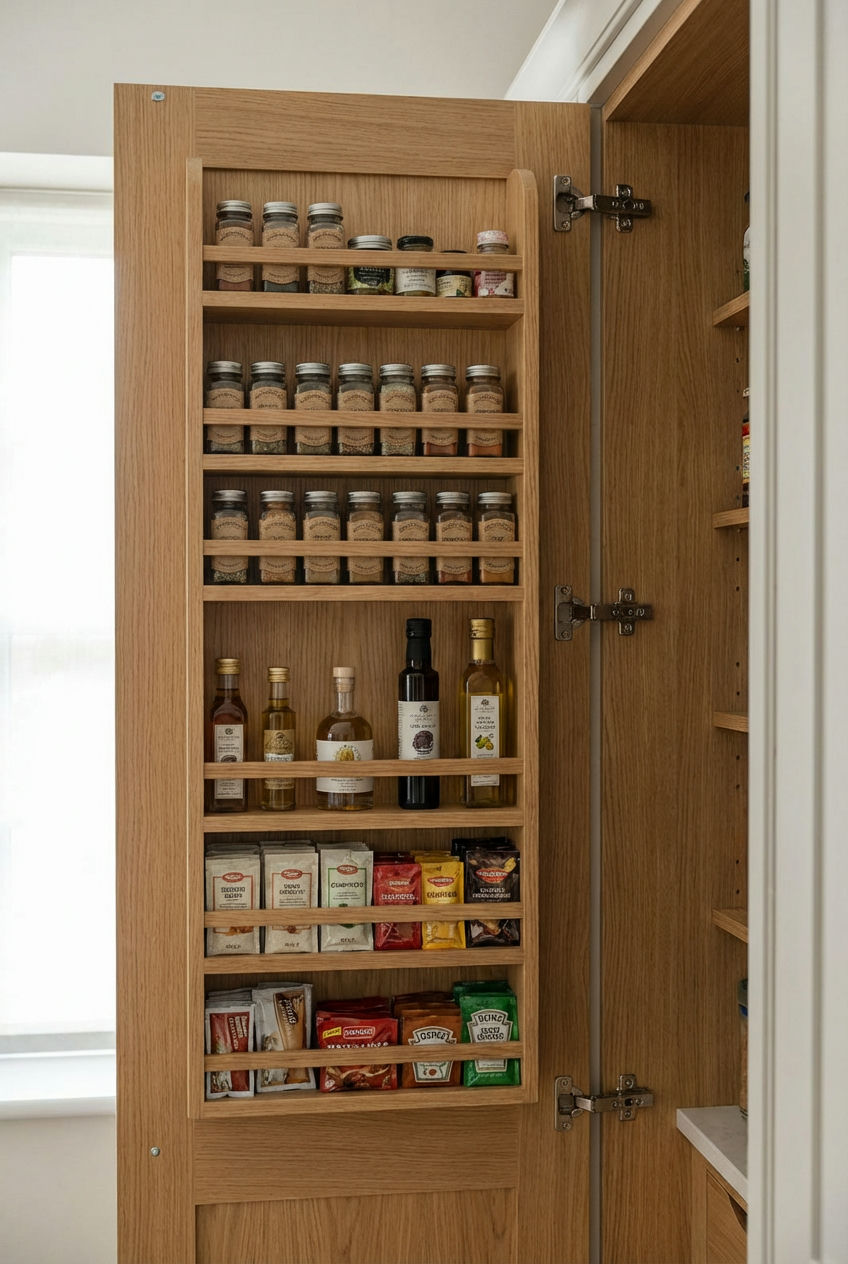 Pantry Doors with Built-In Storage 1