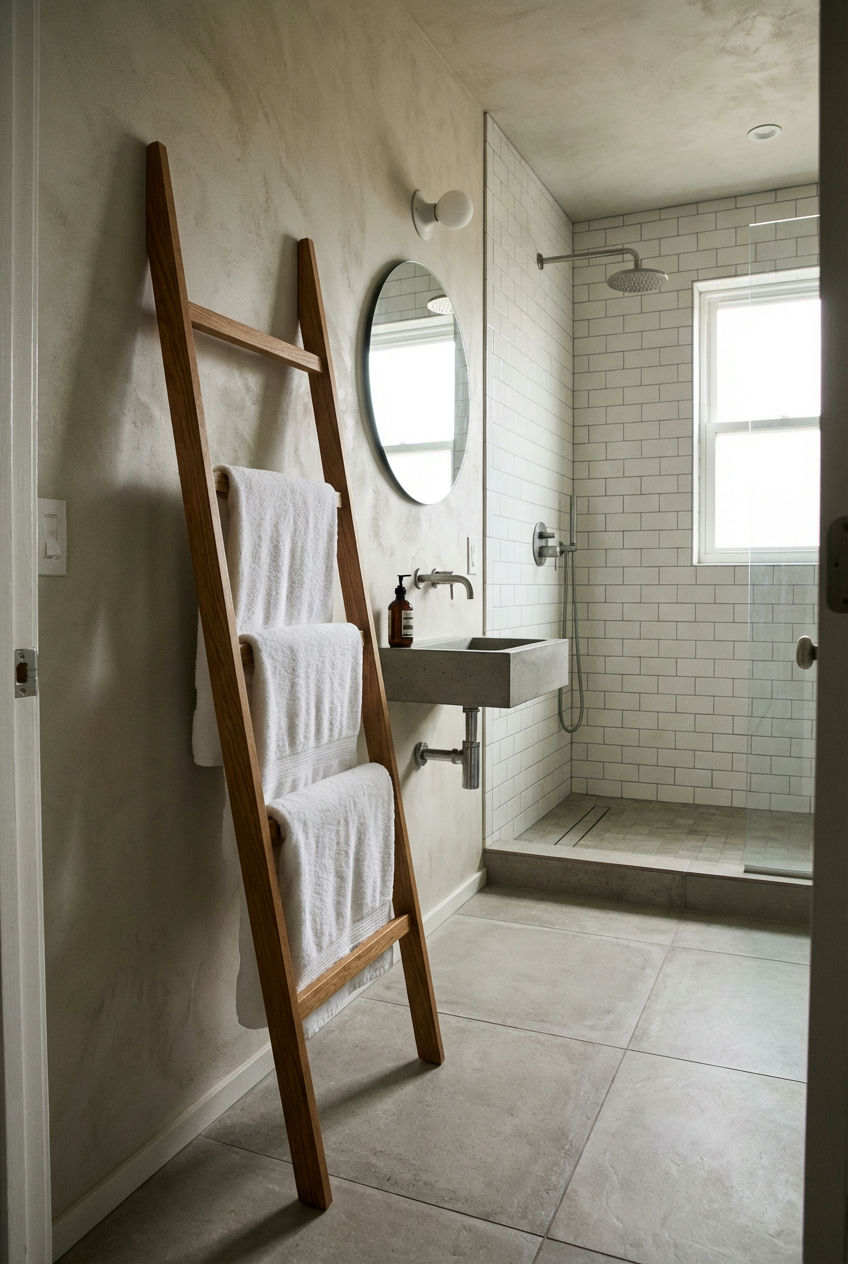 Towel Ladders or Wall-Mounted Racks 1