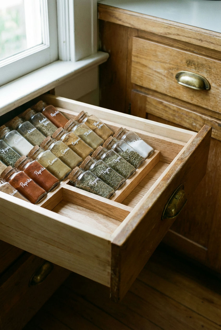 Bespoke Spice Drawer Inserts 1
