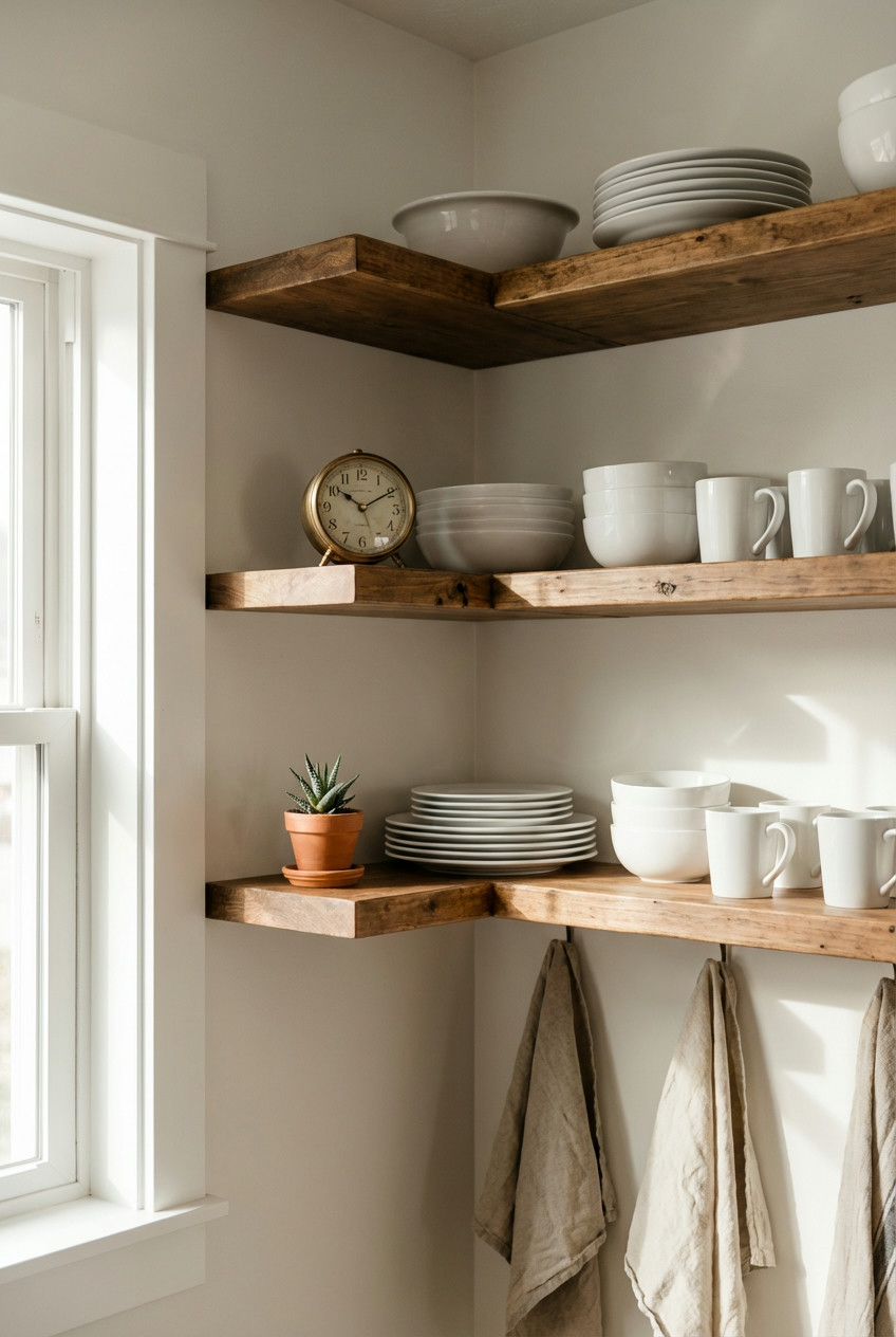Open Shelving with Curated Decor 1