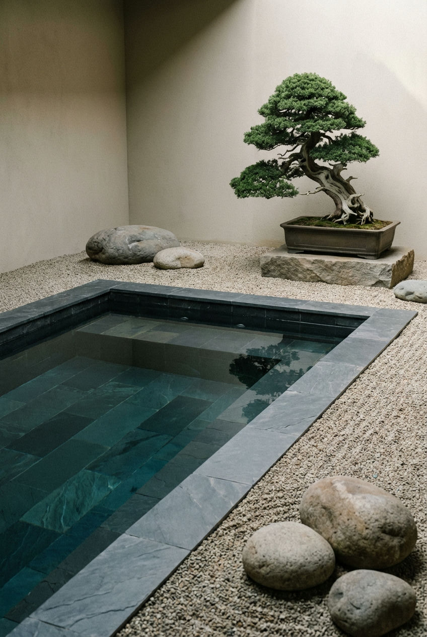 Zen Garden Pool: Minimalist Meditation 1
