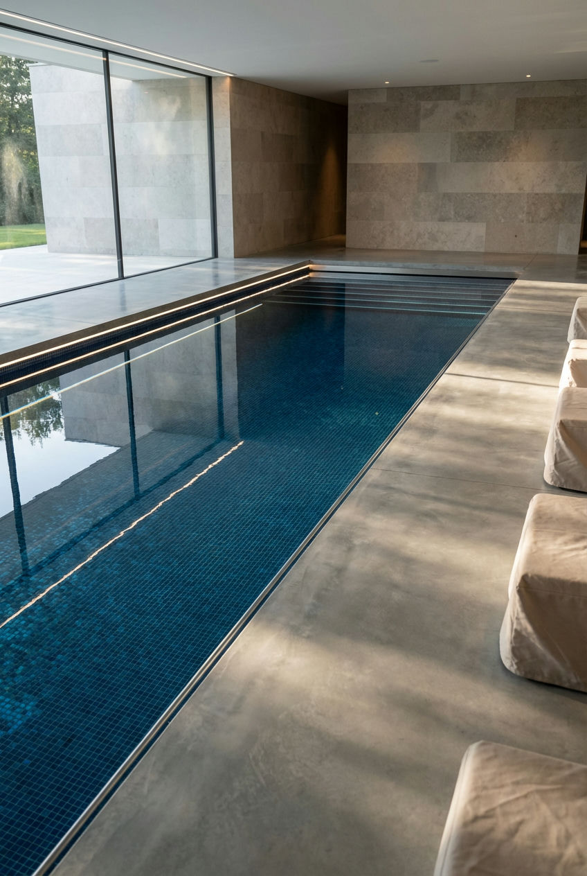 Geometric Modern Pool: Architectural Statement 1