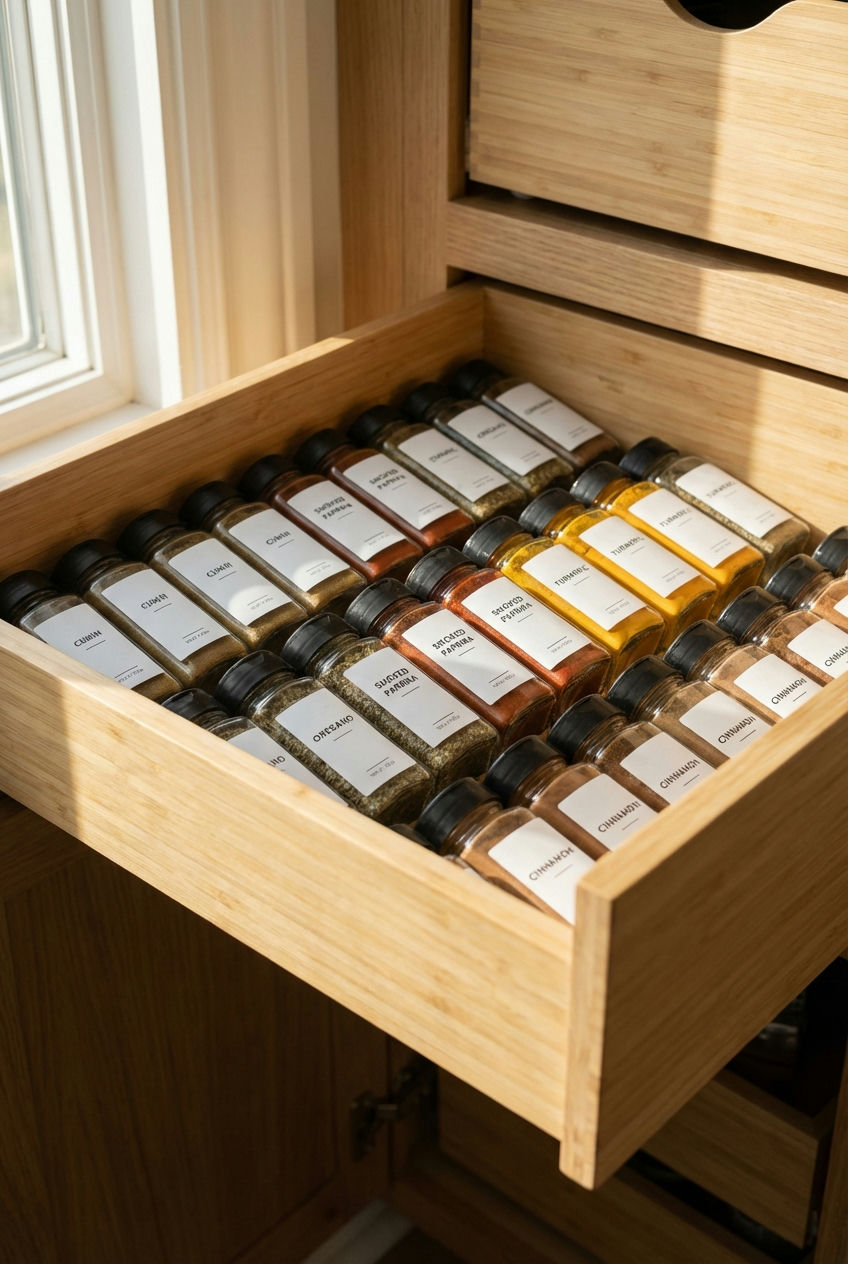 Bespoke Spice Drawer Inserts 2