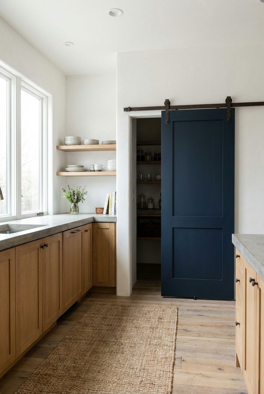 Deep Navy Barn Door 2