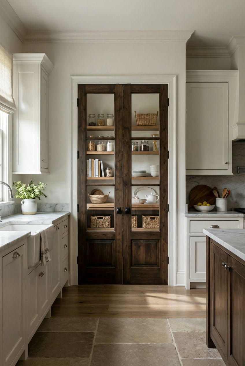 Stained Wood French Door 1
