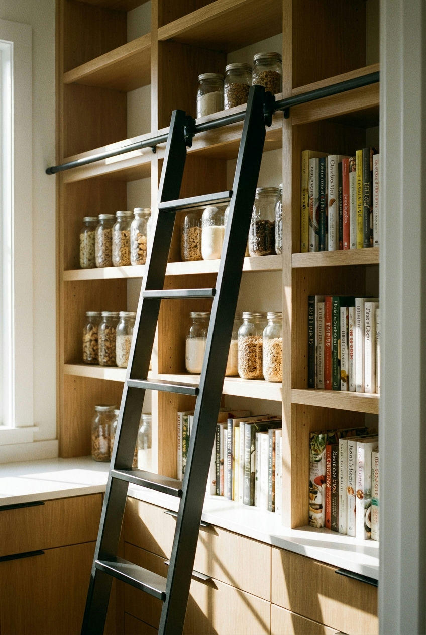 Pantry Ladders for High Storage 2