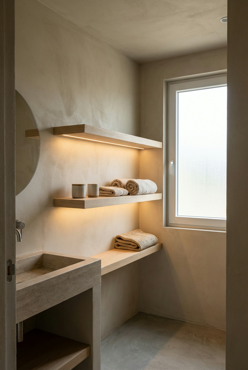 Integrated Lighting in Shelves or Mirrors 2