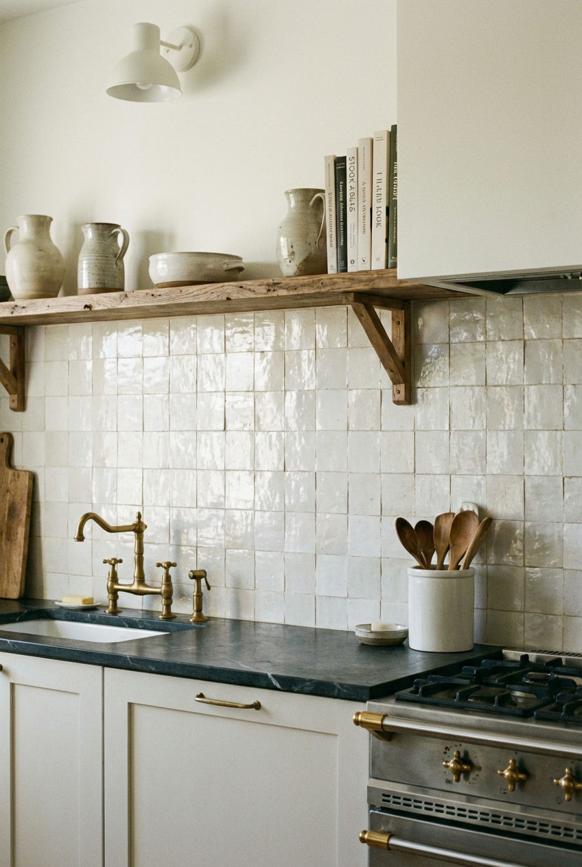 Textured Zellige Tile Backsplashes 1