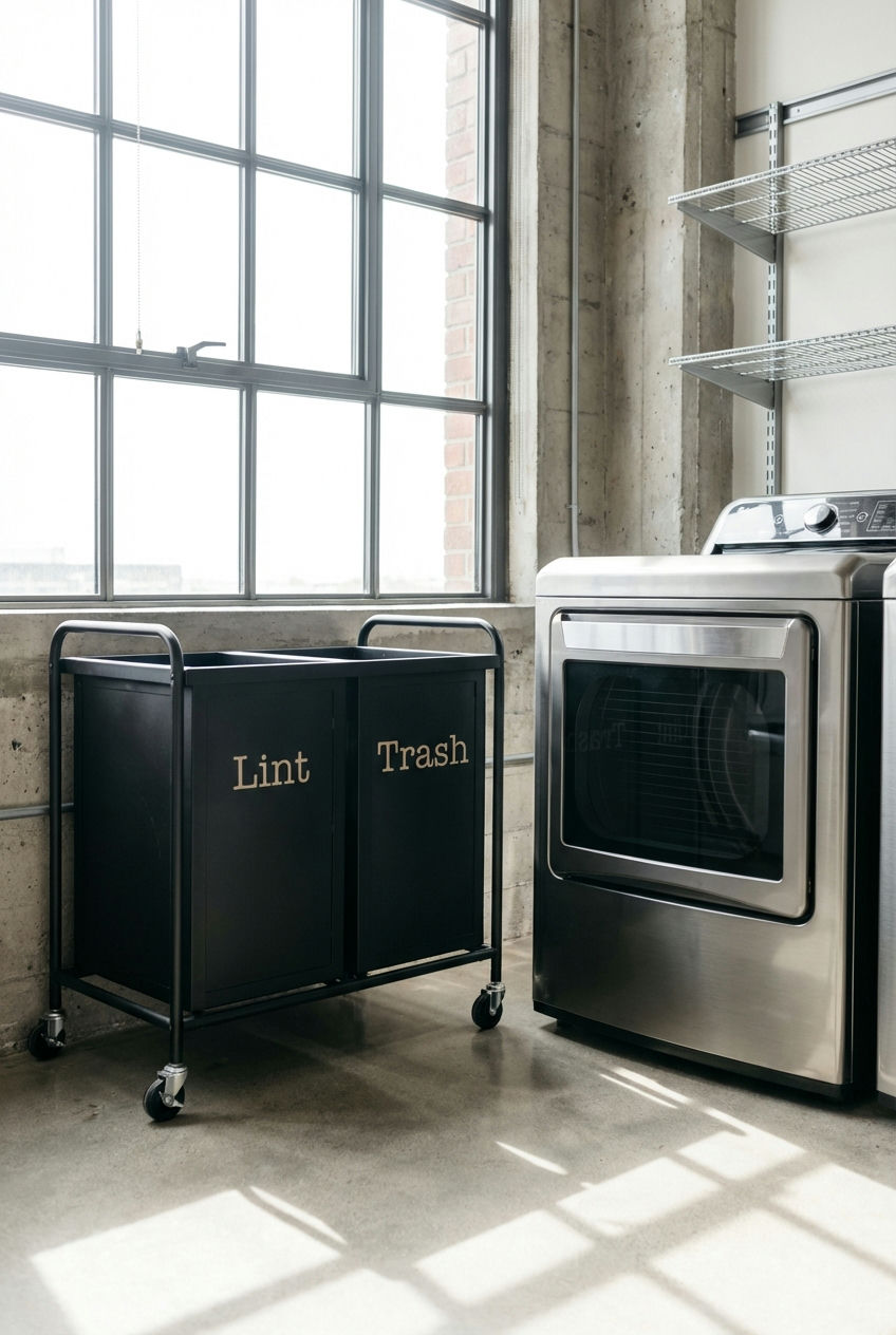 Rolling Cart for Lint and Trash 2