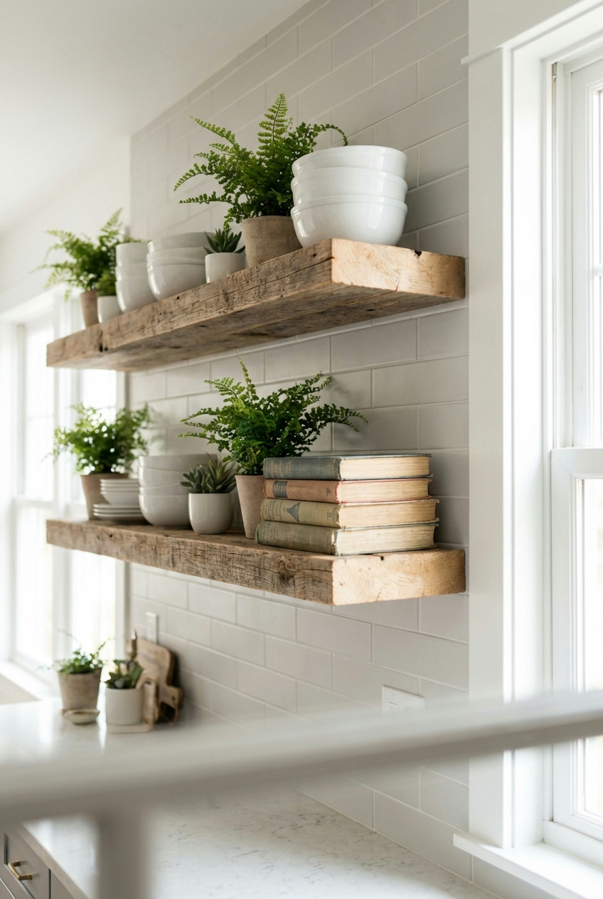 Open Shelving with Curated Decor 1