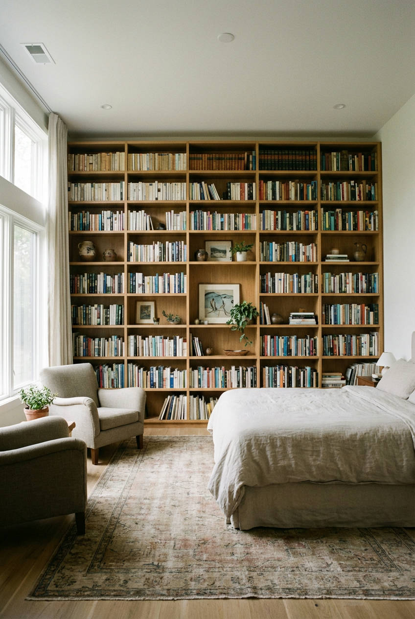 Cozy Book Nook with Shelving 2
