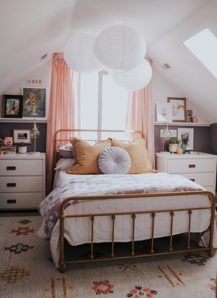 Girls Dormer Teen Bedroom Makeover - Nesting With Grace