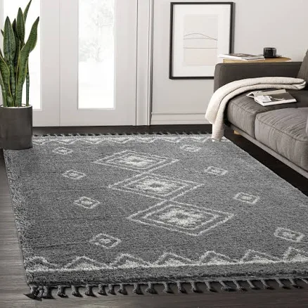 Abani Willow Contemporary Tribal Shag...