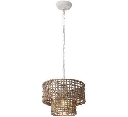LWYTJO 1-Light 2-Tier Distressed Whit...