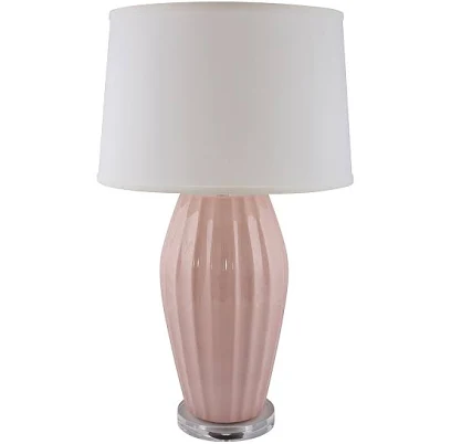 RiverCeramic Ribbed Gloss Blush Table...