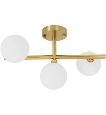 OUKANING 17.72 in. 3-Light Gold Moder...