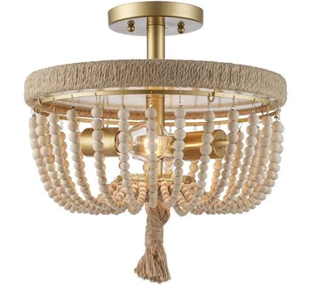 Ember Beaded Semi-Flush Ceiling Light
