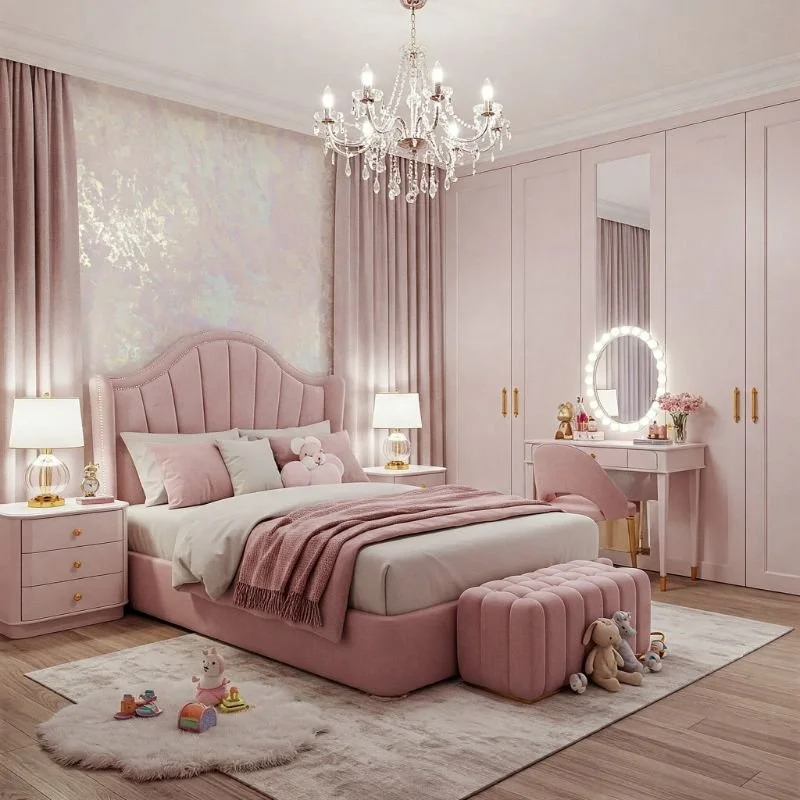 15 Luxury Pink Girl Bedroom Design Ideas to Try