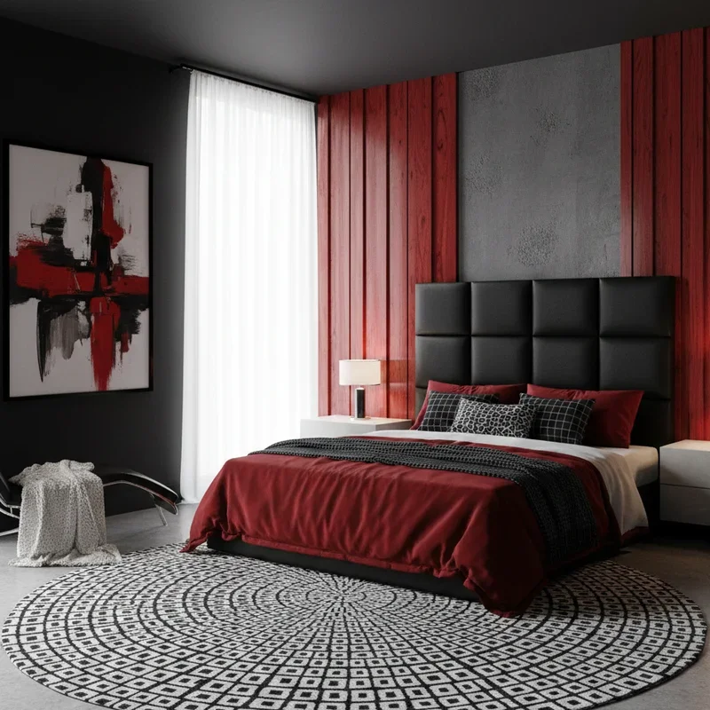 15 Red and Black Bedroom Ideas for Bold Modern Style