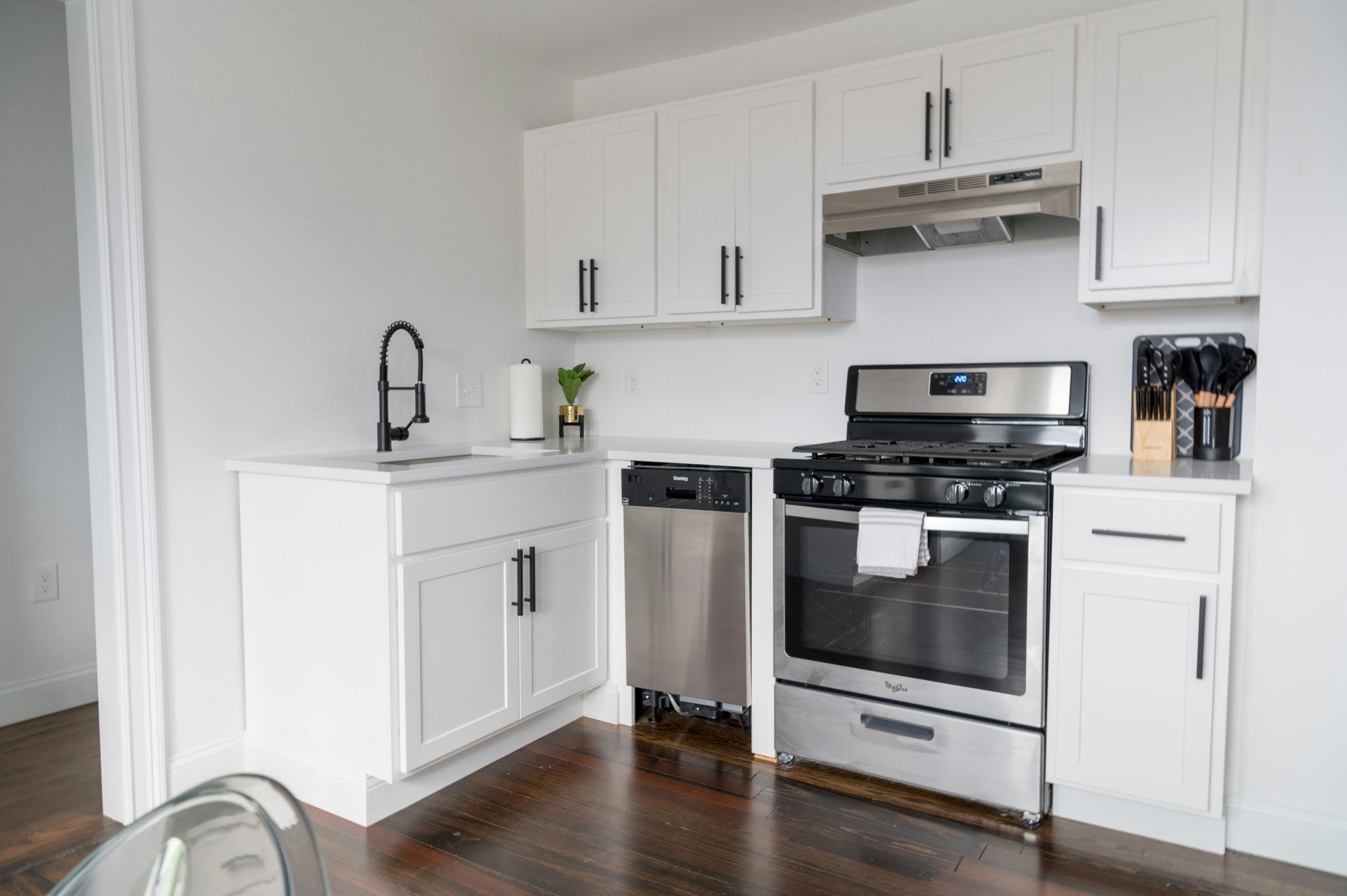A cozy kitchen with contemporary details and soft light