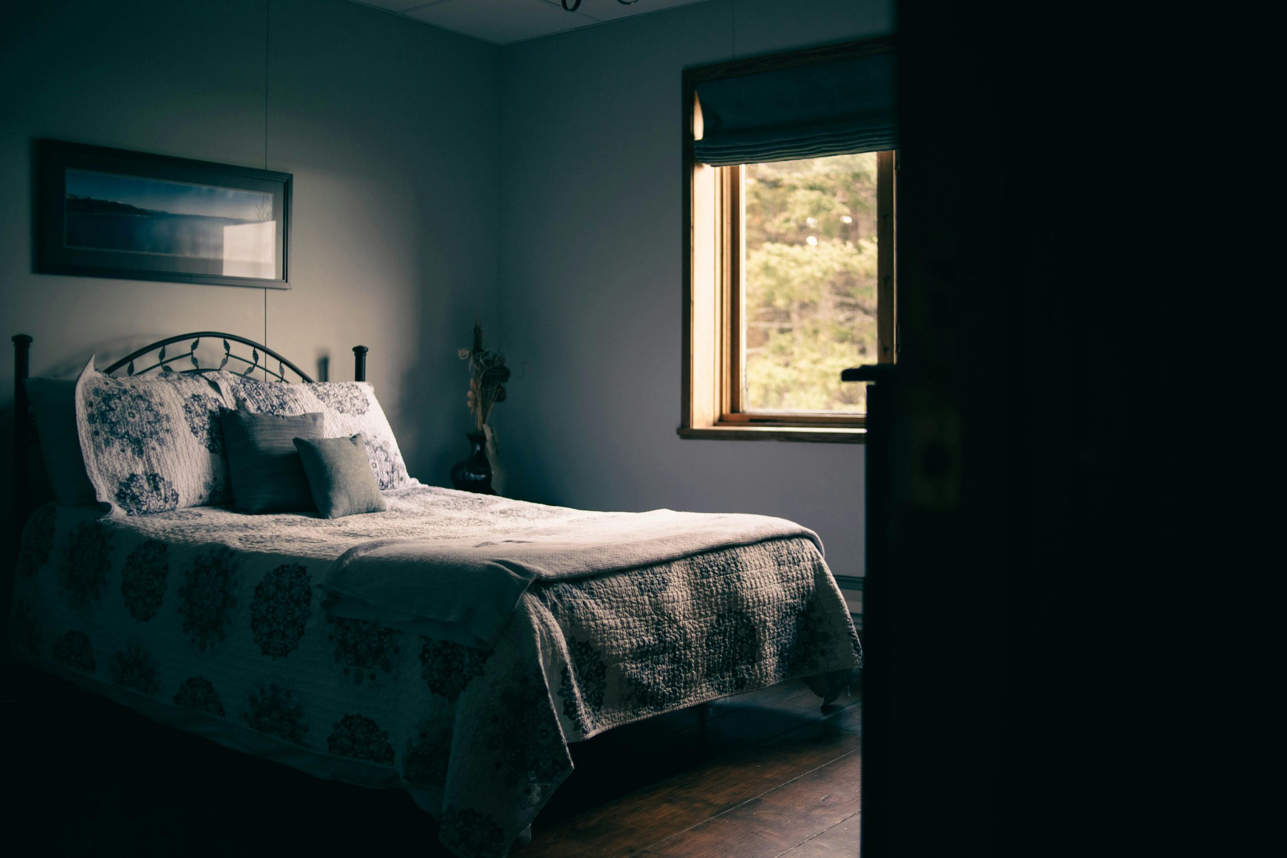 A serene bedroom with natural light highlighting elegant decor, ideal for a restful ambiance.