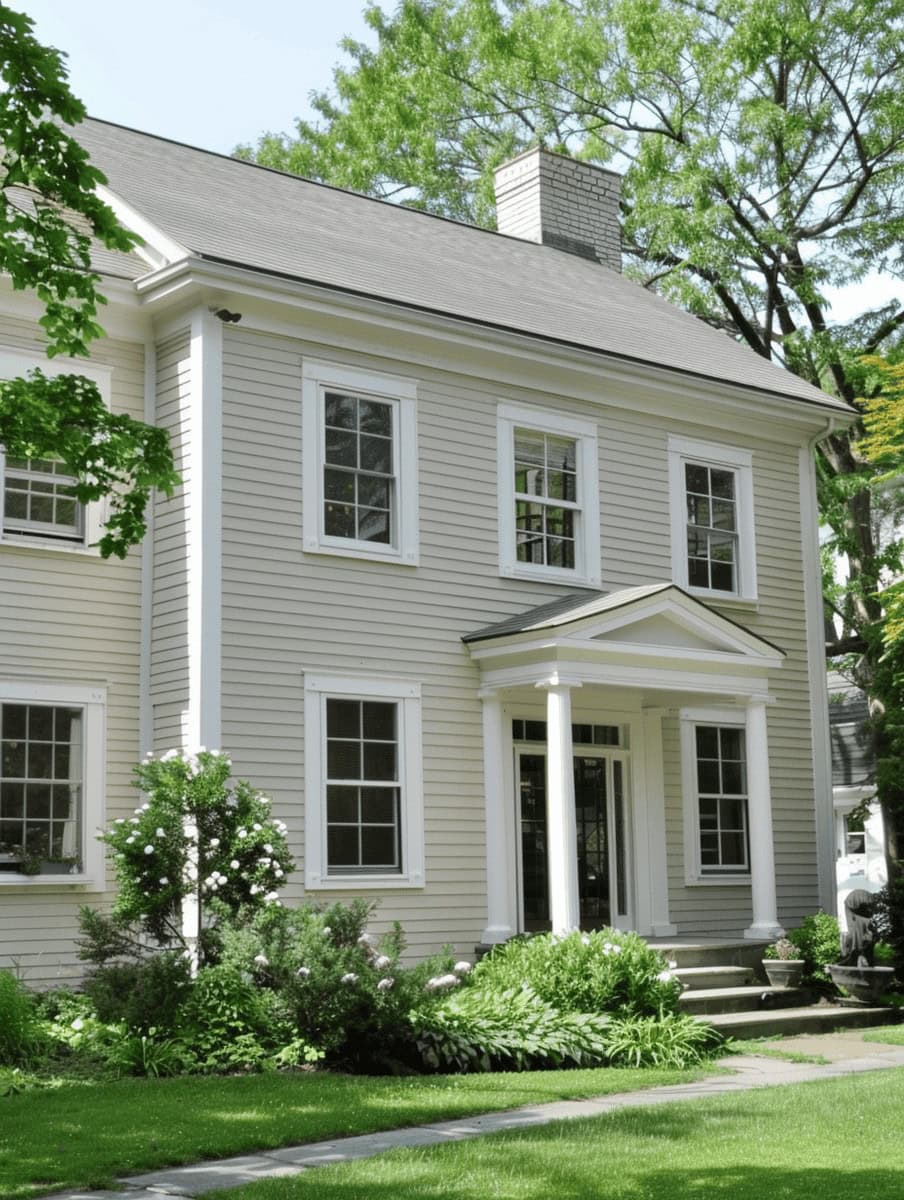 Beige And White House Exterior Paint Colors Story - A Blissful Nest