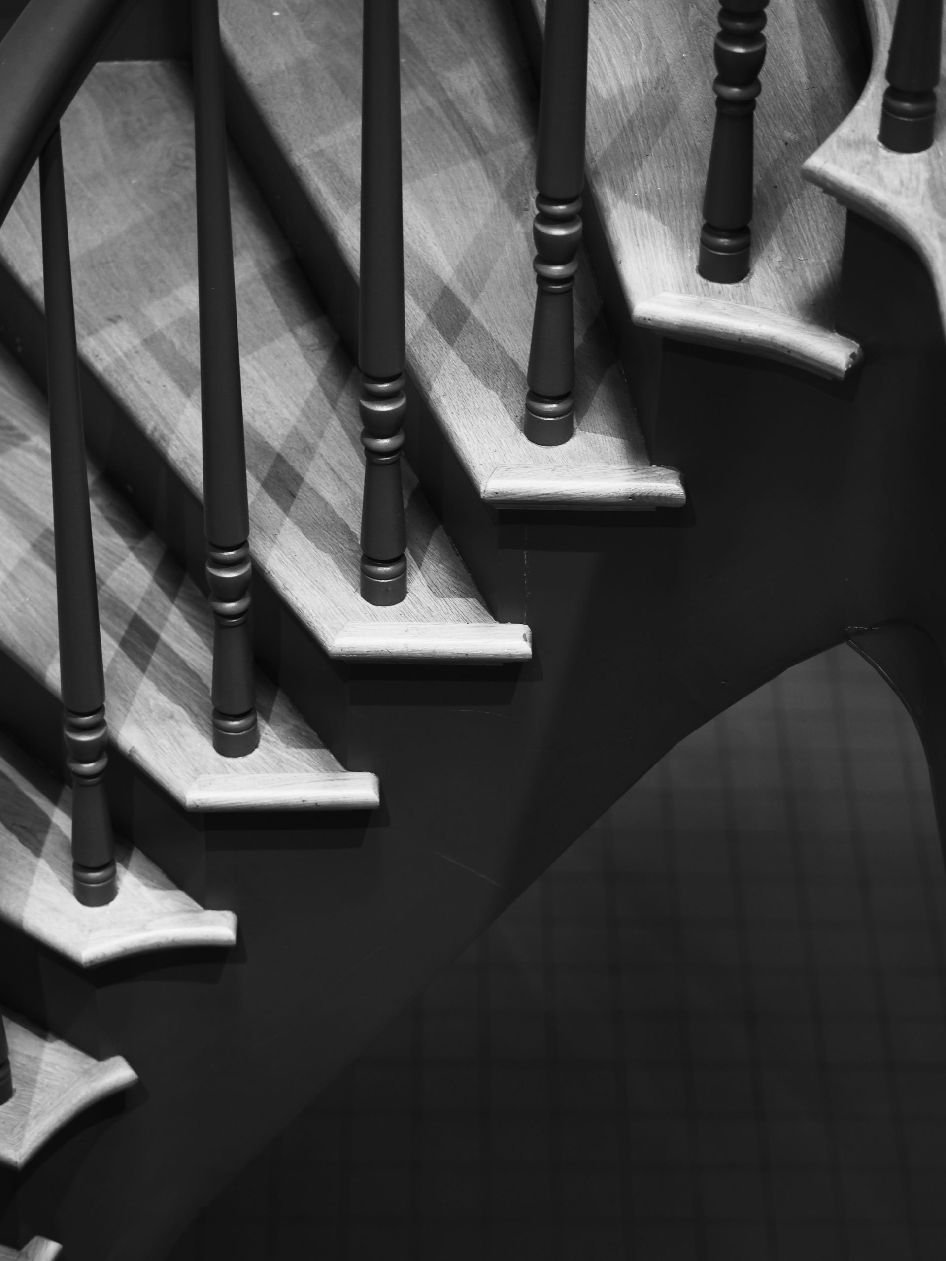 Details of a spiral staircase