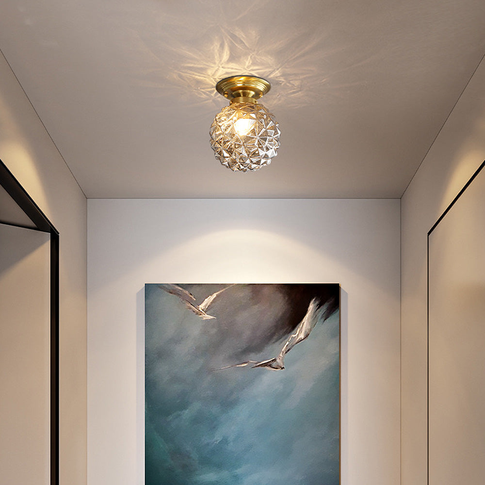 Homdiy Vintage Fancy Clear Glass Hallway Ceiling Light For Hallway Entrance Ceiling Lamp